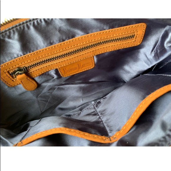 Neiman Marcus Microsuede Tan Clutch, 14” x 9”  NWT - Picture 4 of 6